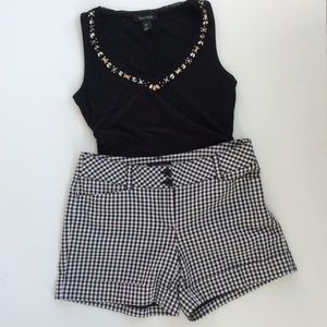 White House Black Market Checkered Shorts Size 4